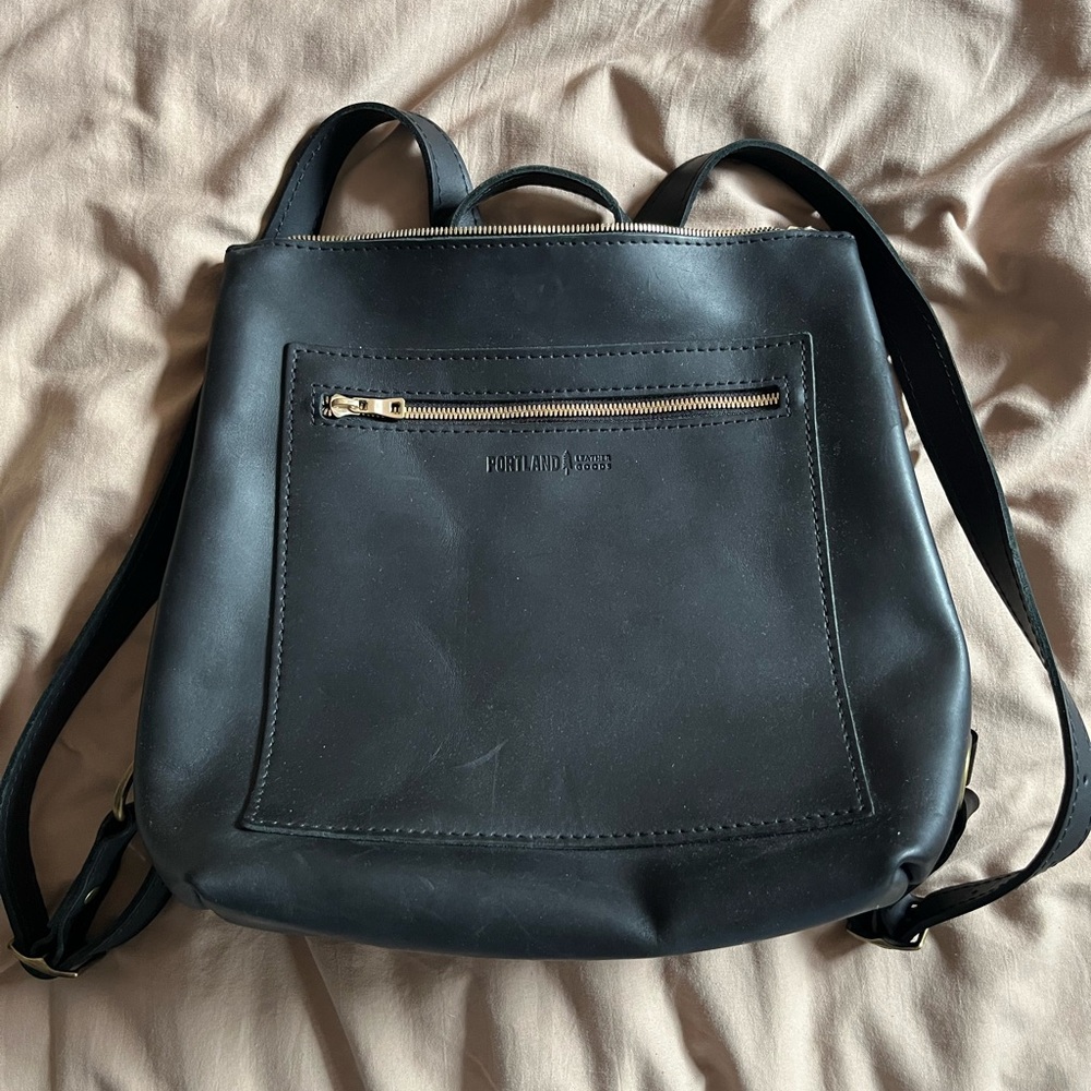 Portland Leather Tote Backpack